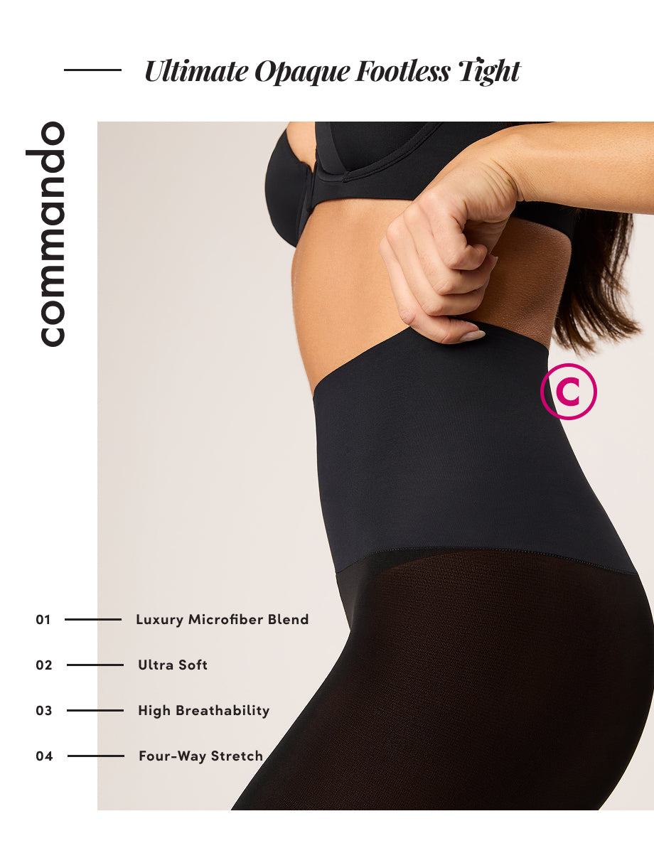 Ultimate Opaque Footless Tight - Womens Commando