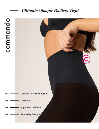 Ultimate Opaque Footless Tight - Womens Commando