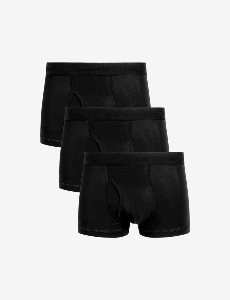 Essential Modal Relaxed Fit Trunk with Fly 3-Pack - Mens Commando